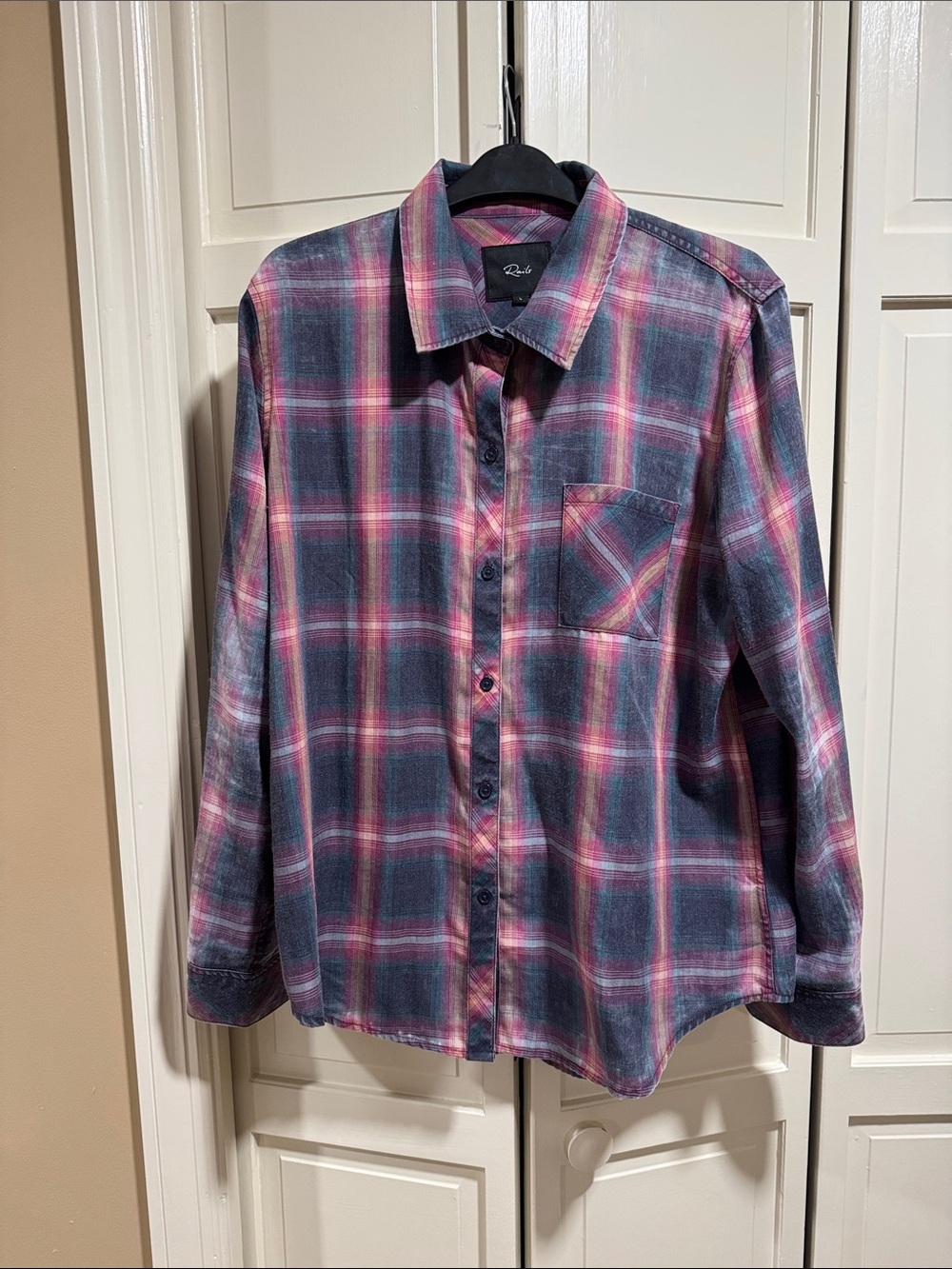Rails Women’s Plaid Button-Down Shirt in Pink and Blue